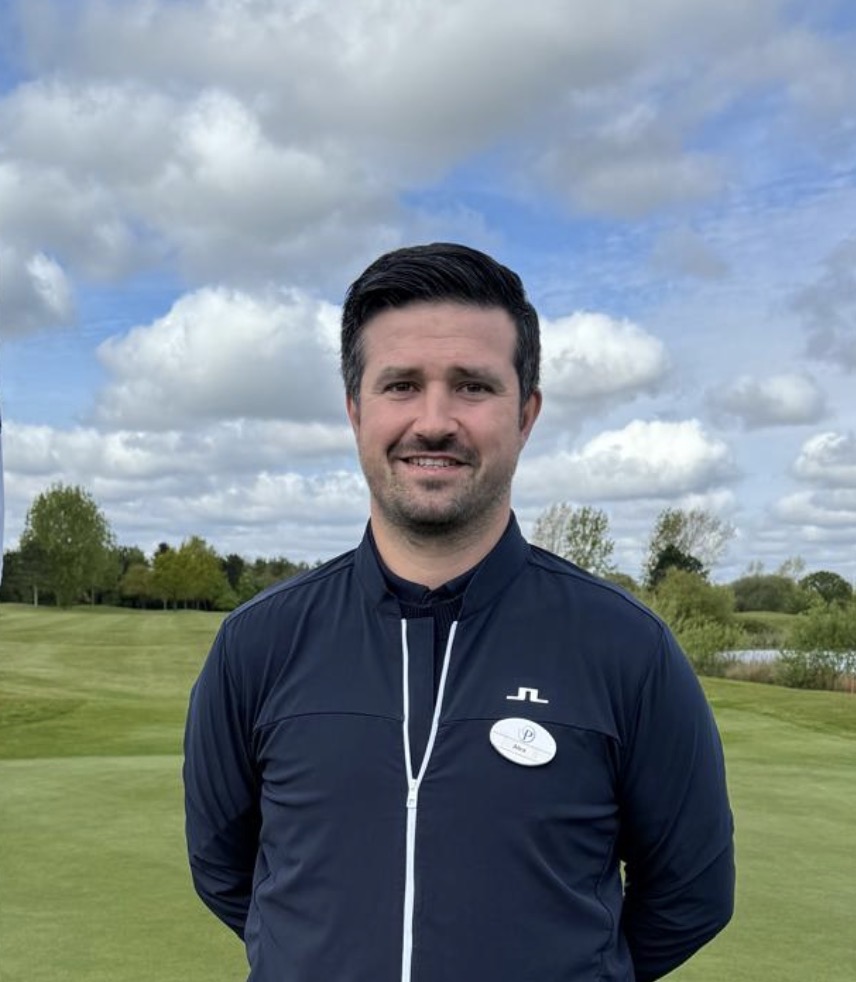 Alex Milne, Assistant Professional and Lead Junior Coach at Lockwood Academy, on the course at Potters Resorts Five Lakes in Essex